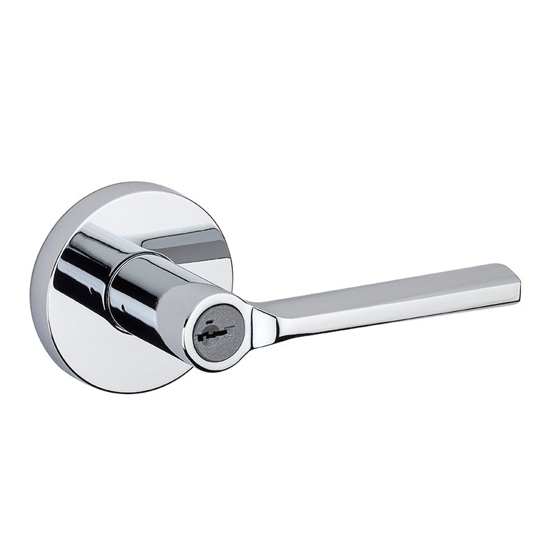 156LSL-RDT-26-SMT - Kwikset Lisbon Polished Chrome Keyed Entry Lever