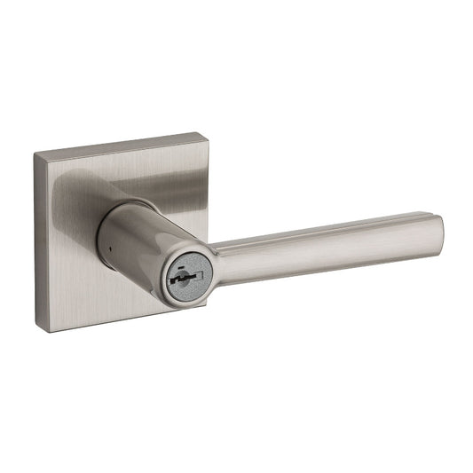 156MRL-SQT-SMT15 - Kwikset Montreal Satin Nickel Square Keyed Entry Lever