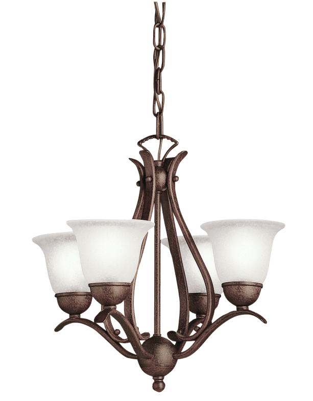 2019TZ - Kichler Bronze Dover 18" Wide 4 Light Mini Chandelier
