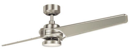 56 inch Brushed Nickel with Champagne Blades Ceiling Fan - 300702NI