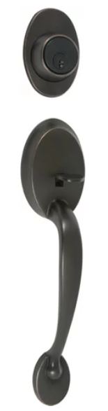 400-CO-SA-10BE - Delaney Hardware Colton Edged Bronze Indoor Handleset