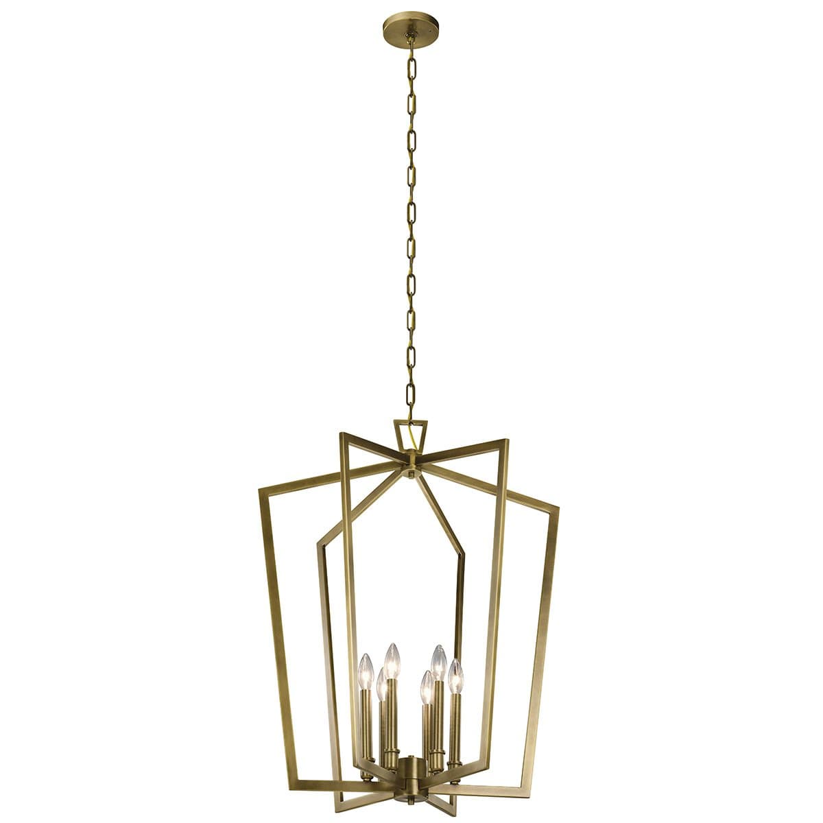 43495NBR - Kichler Lighting Abbotswell Natural Brass 6 Light Pendant