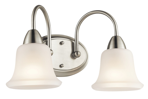 45882NI - Kichler Lighting Nicholson Brushed Nickel 2 Light Vanity Light