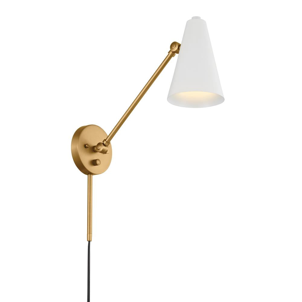 52485NBRW - Kichler Lighting Sylvia Natural Brass Wall Sconce