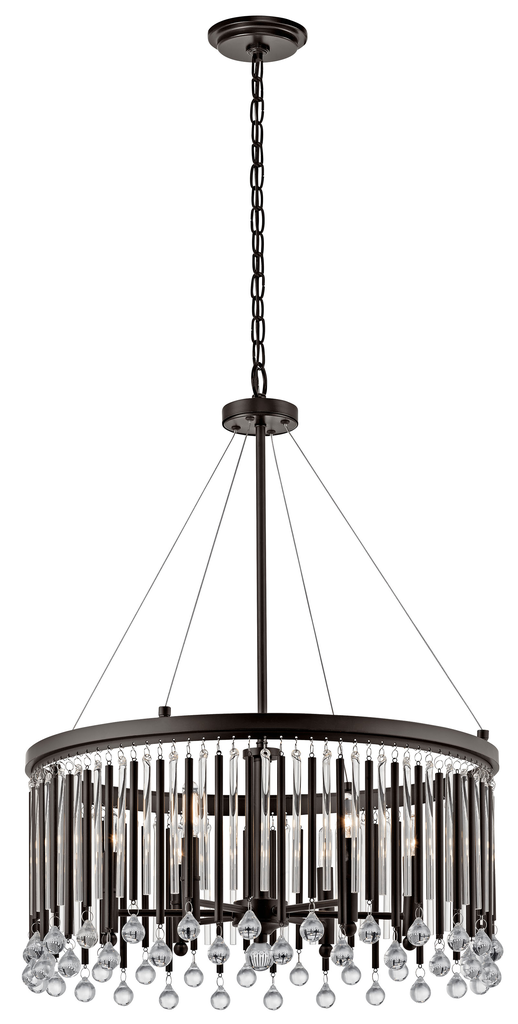 43723ESP - Kichler Lighting Piper Espresso 6 Light Chandelier
