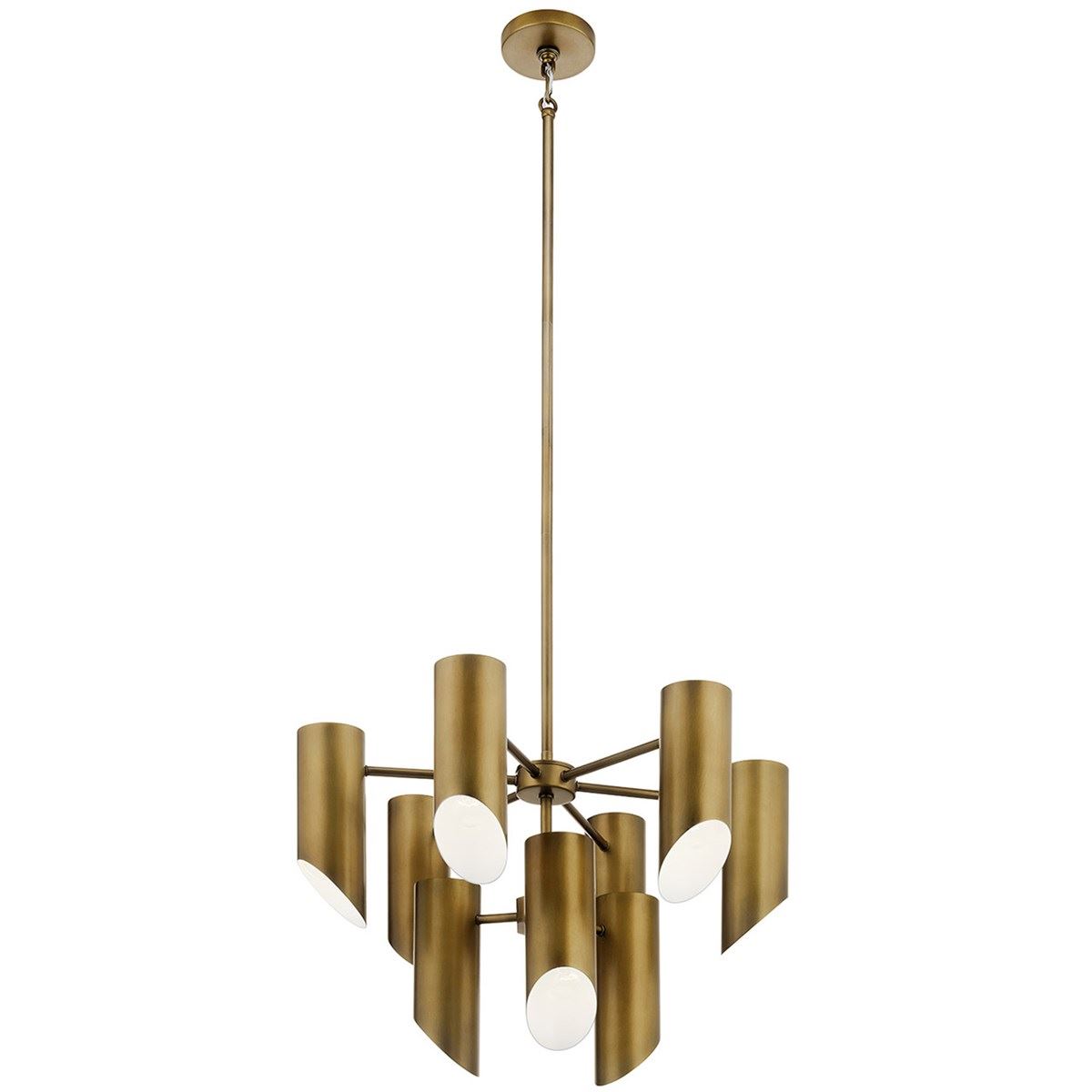 52162NBR - Kichler Lighting Trentino Natural Brass 9 Light Chandelier