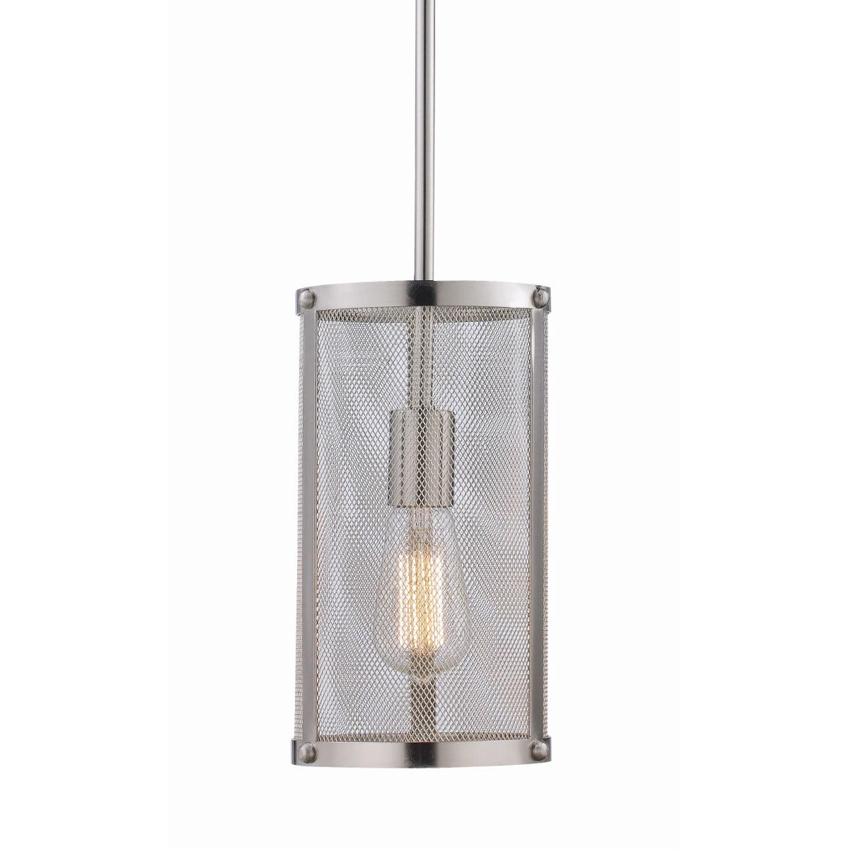 10221 BN - Trans Globe Lighting Brushed Nickel Mesh Mini Pendant