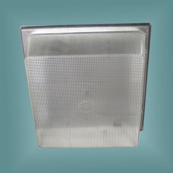 DL 1010 WH S26GU24-27-CA-BGK - Simple Square Ceiling Flush Fixture with Clear Acrylic