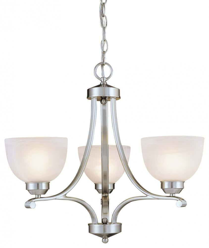 1423-84 - Brushed Nickel 3 Lt. Paradox Chandelier - Minka Lavery - IN STOCK LIGHTING - Chandelier
