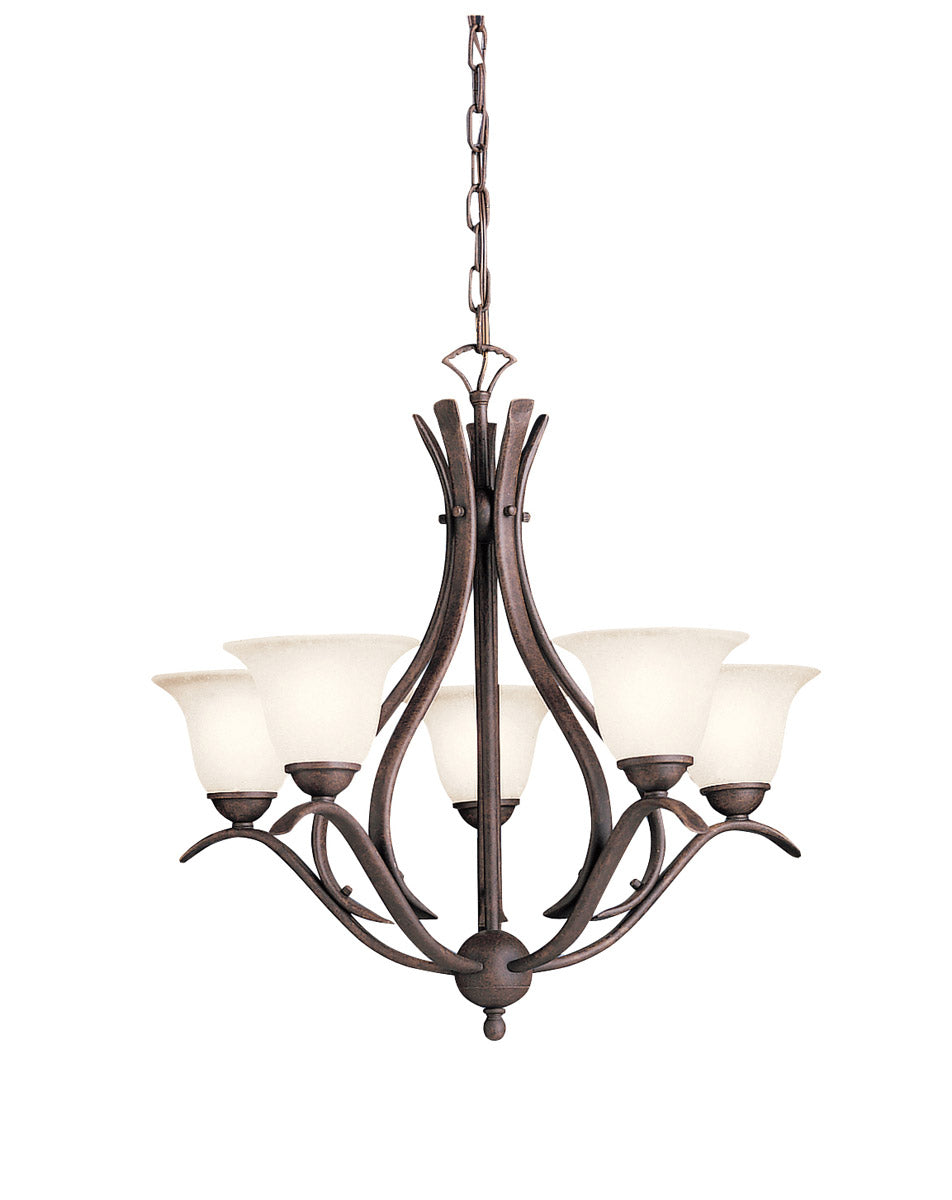 Kichler 2020TZ Dover 5 Light 24 inch Chandelier, Tannery Bronze