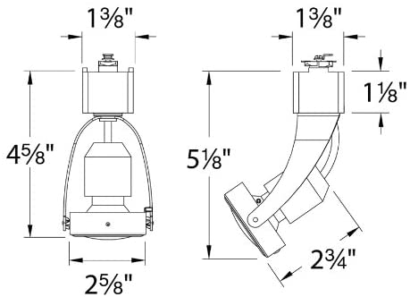 WAC Lighting HTK-104LED-BK H Series Line Voltage Track Head