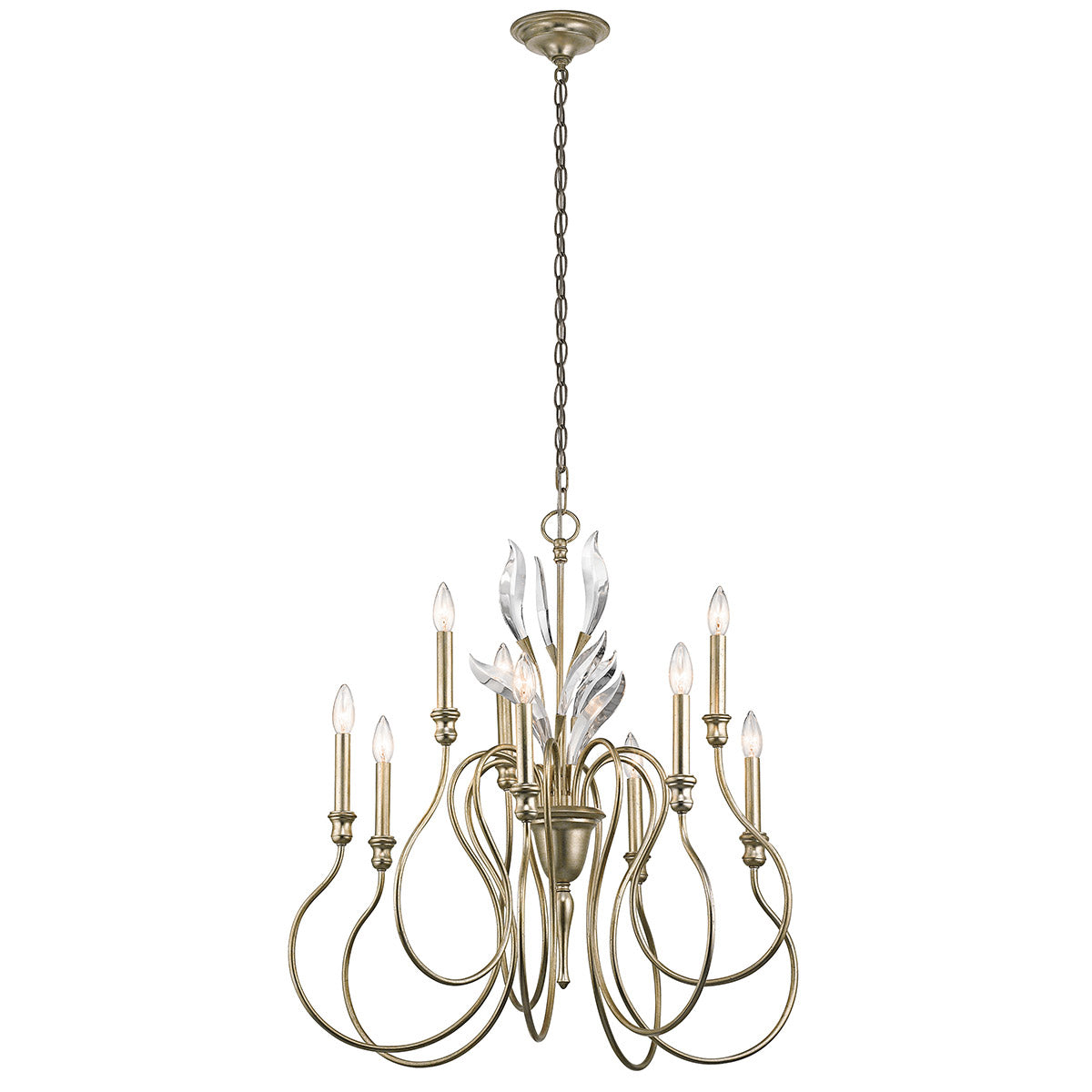 Kichler 43729SGD Grace 9 Light 30 inch Chandelier, Sterling Gold