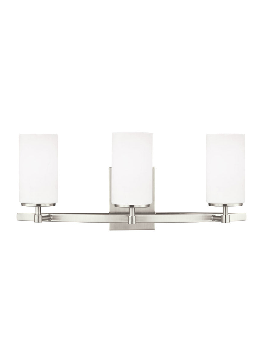 Sea Gull 4424603EN3-962 Alturas 3 Light 22 inch Bath Vanity, Brushed Nickel