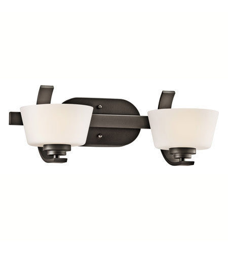 45229OZ - Olde Bronze 2 Lt. Rise Bath Vanity - Kichler - IN STOCK LIGHTING - Vanities