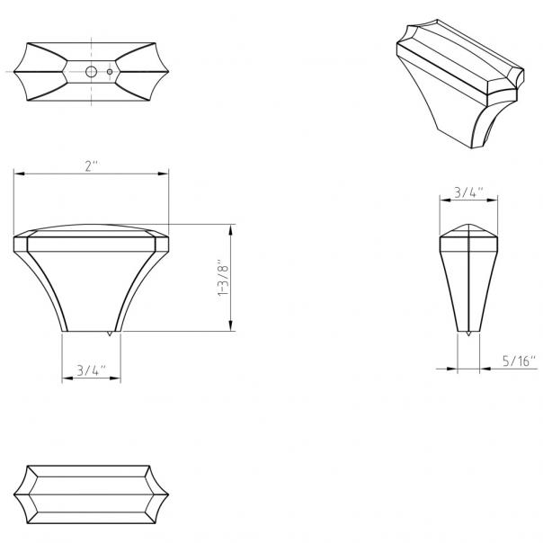 Hardware Resources 457L-NI Solana 2" Hammered Cabinet Knob, Polished Nickel