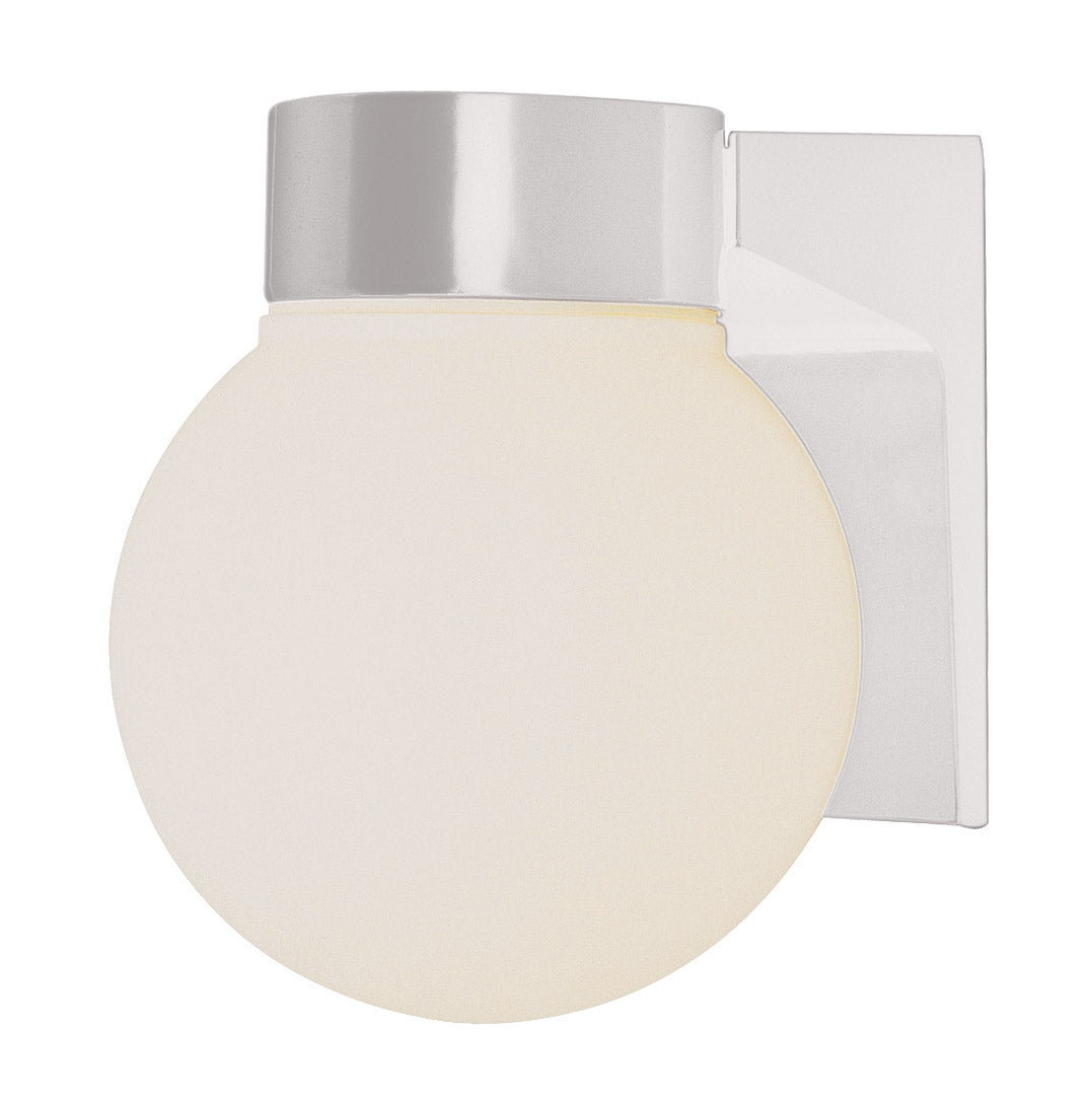 Trans Globe Lighting 4800 WHT Pershing 1 Light 7 inch Outdoor Wall Lantern, White