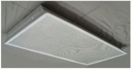 Divine Lighting DL4824WH332EHCP 4' Three Light Lay-in with Clear Prismas