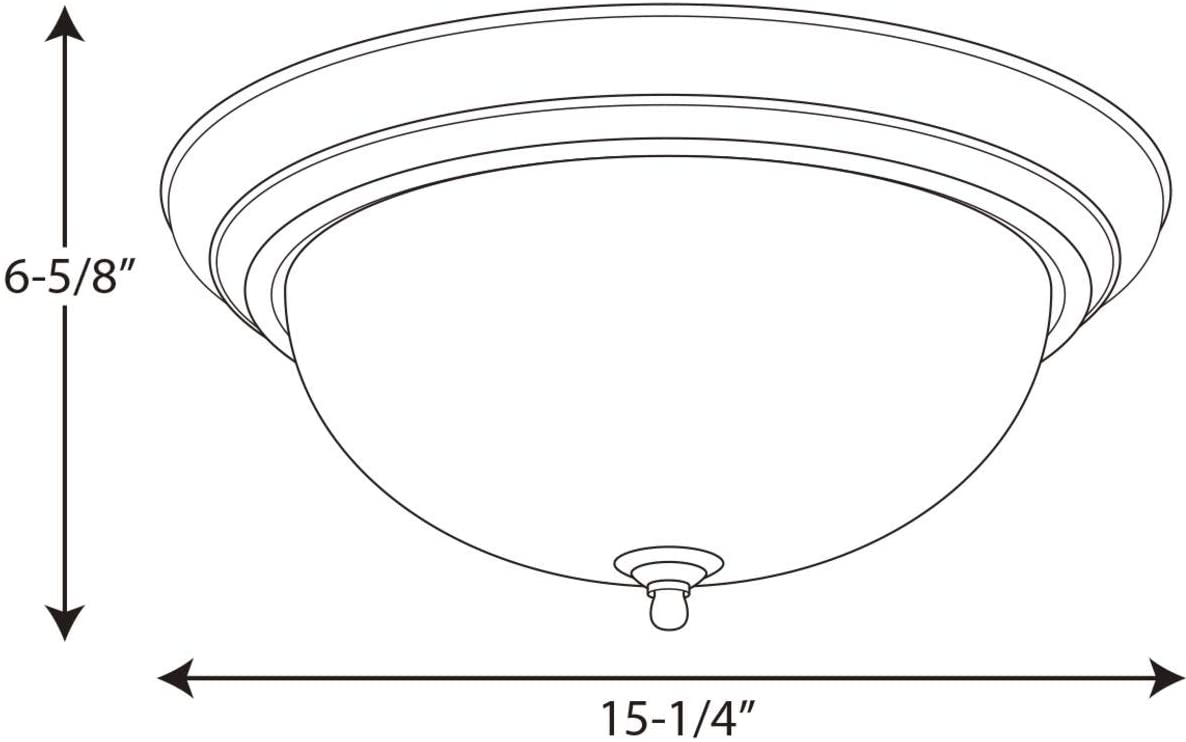 Progress Lighting P3926-09 3-Light Flush mount, Brushed Nickel