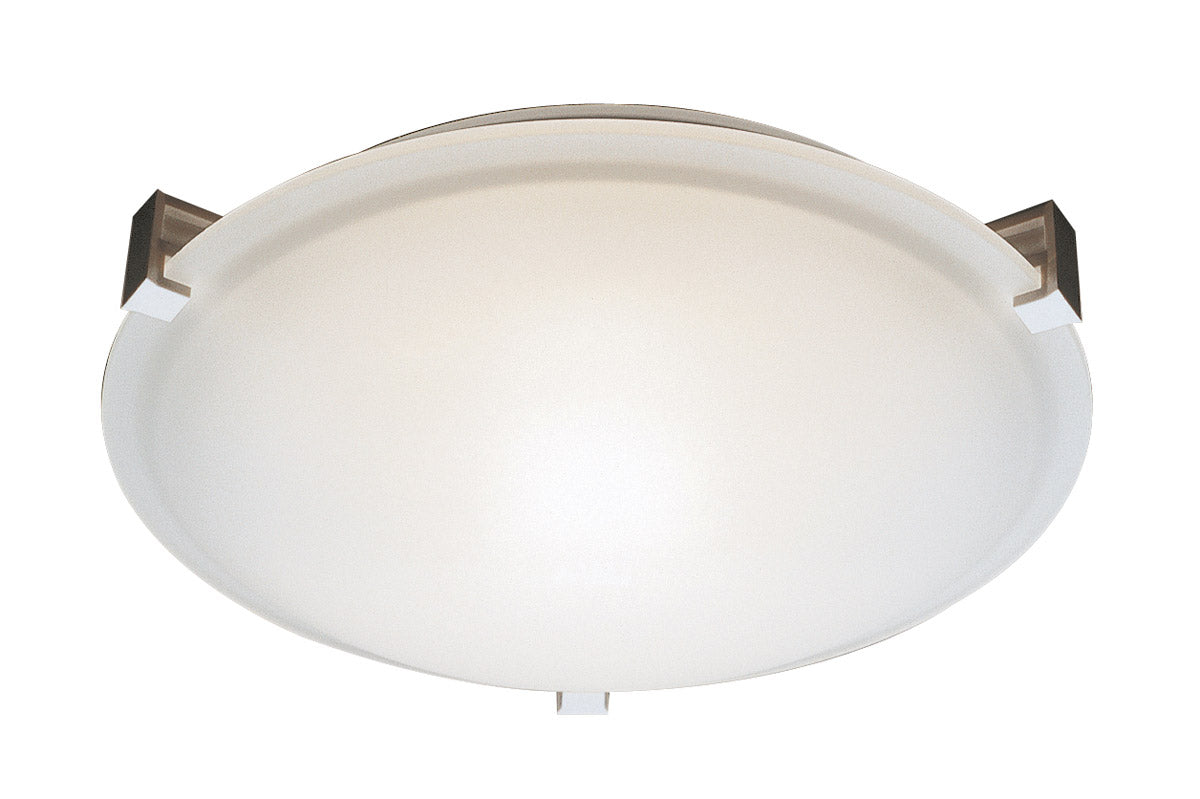 59006BN - 2 Light 60W Brushed Nickel 12" Flush Mount