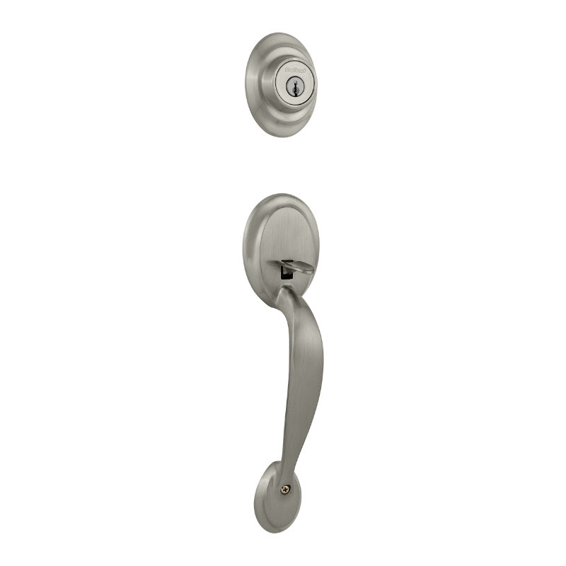 687DA-LIP-15 - Satin Nickel Handleset with Single Cylinder Deadbolt