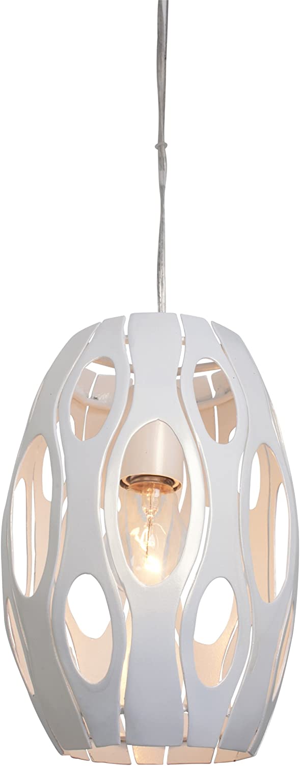 Varaluz Lighting 149M01PE Masquerade 1-Light Mini Pendant, Pearl Finish