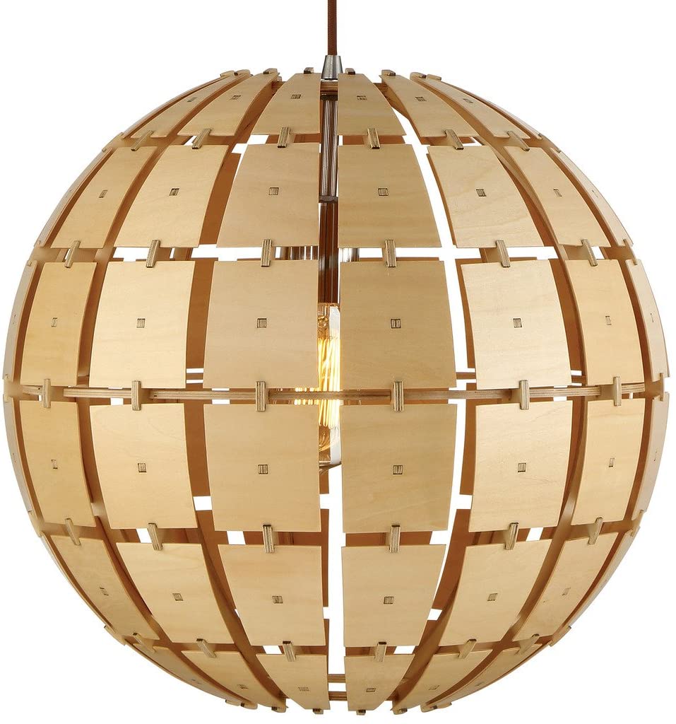 Varaluz 281P01M Wooda Coulda Shoulda 1-Light 15.75"W Pendant, Yellow Birch