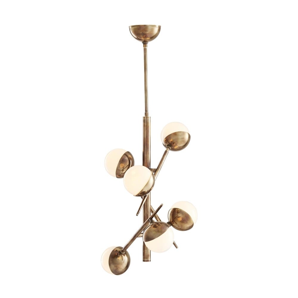 Arteriors Home 89444 Linkka 6 Light Chandelier, Brass
