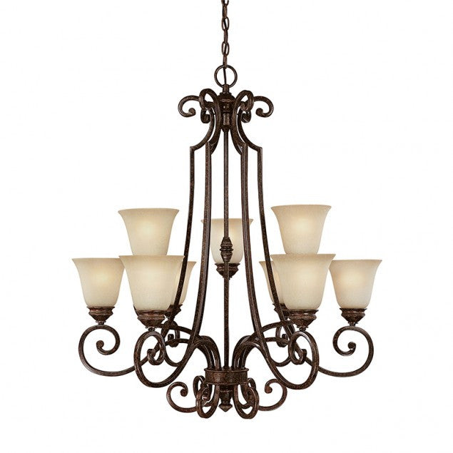 3029BB-251 - Chesterfield Brown 9Lt. Barclay Chandelier - Capital Lighting - IN STOCK LIGHTING - Chandelier