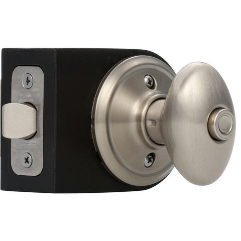 F40SIE619 - Satin Nickel Siena Privacy Knob - Schlage - IN STOCK LIGHTING - Door Hardware