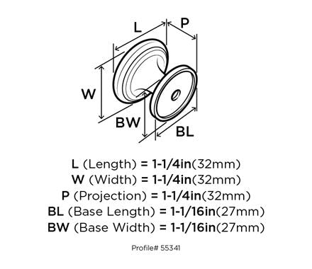 Amerock BP55341-ORB Contemporary 1-1/4" (32 mm) Mushroom Cabinet Knob, Oil Rubbed Bronze