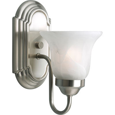 P3051-09 - Brushed Nickel 1 Lt. Builder Bath Wall SConce - Progress Lighting - IN STOCK LIGHTING - Vanities