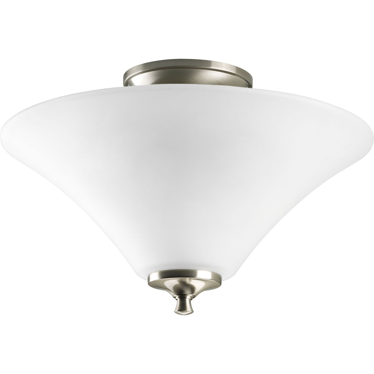P3855-09 - Brush Nickel 2Lt Melon Semi Flush Mount