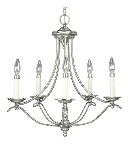 P4057-09 - 5 Light Chandelier Fixture, Brushed Nickel