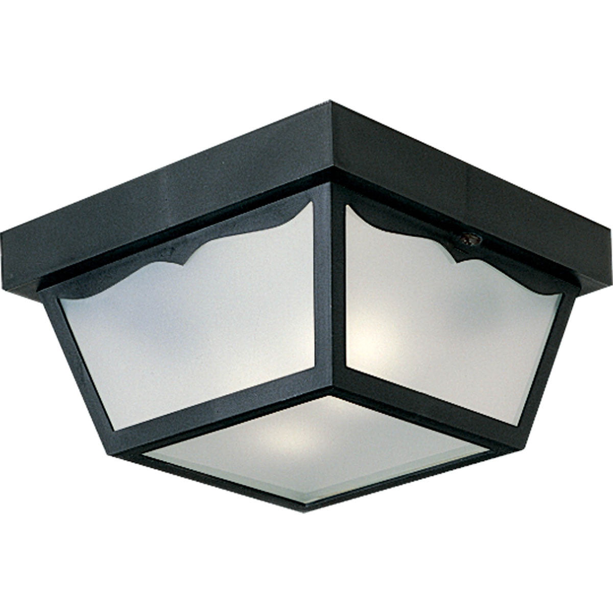 X6856-BK-GU24 - Black 2 Light Exterior Ceiling Flush Mount