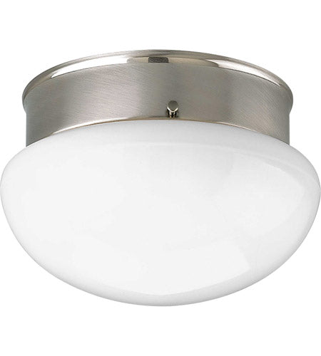 Progress P3408-09 Fitter 1 Light 8 inch Flush Mount, Brushed Nickel