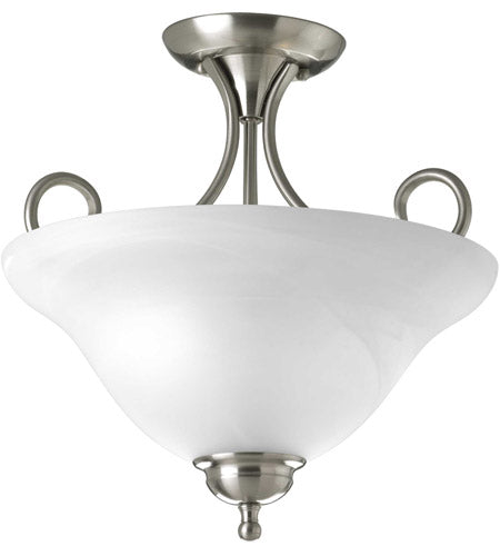 Progress P3460-09 Melon 2 Light 13 inch Semi-Flush Mount, Brushed Nickel