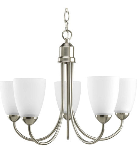 Progress P4441-09 Gather 5 Light 21 inch Chandelier, Brushed Nickel