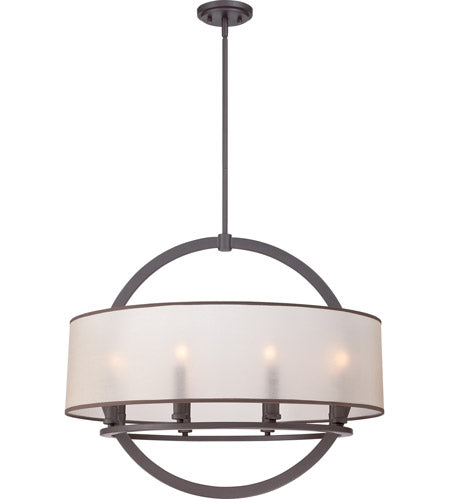 Quoizel PTD2826WT Portland 8 Light 28 inch Pendant, Western Bronze