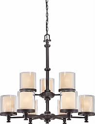 60-4549 - 9 Light Chandelier, Sudbury Bronze Finish