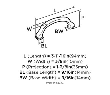 Amerock BP55343BBZ Revitalize Cabinet Pulls, 3 in (76 mm) Center-to-Center, Golden Champagne