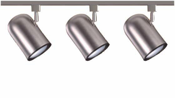 X395-BN - Brush Nickel 4' 3-Head Track Light