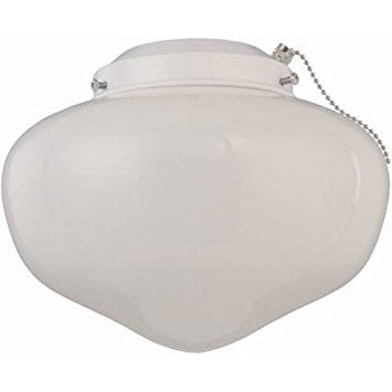 WHT-SCHOOL - White 1Lt School Light Kit for Ceiling fan