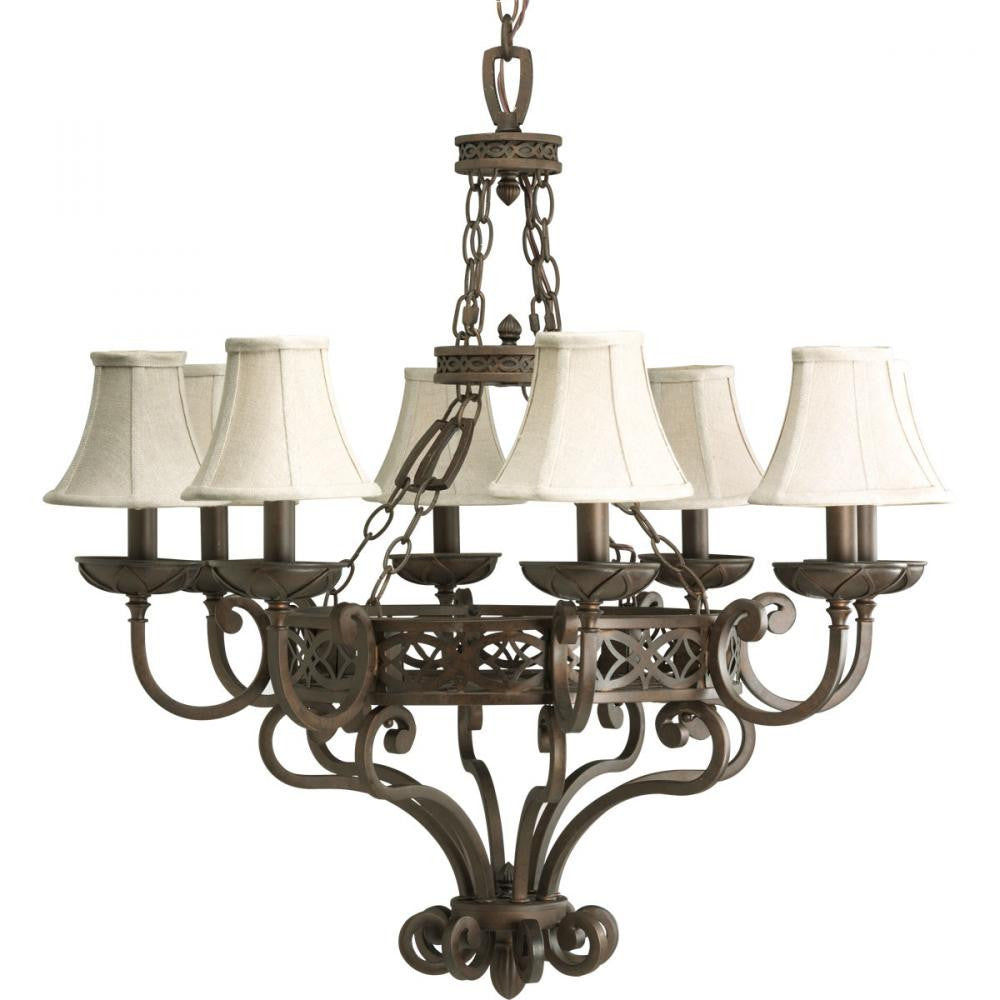 P4382-102 - Roasted Java 8 Lt. Sanabria Chandelier - Progress Lighting - IN STOCK LIGHTING - Chandelier