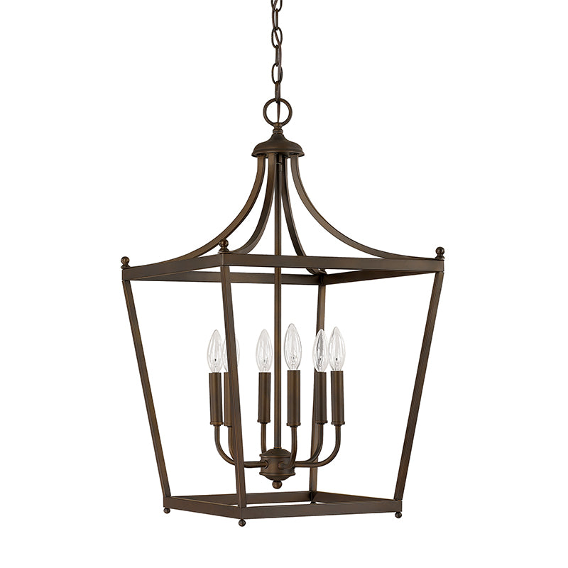 9552BB - 6 Light Fixture for Foyer, Burnished Bronze Finish