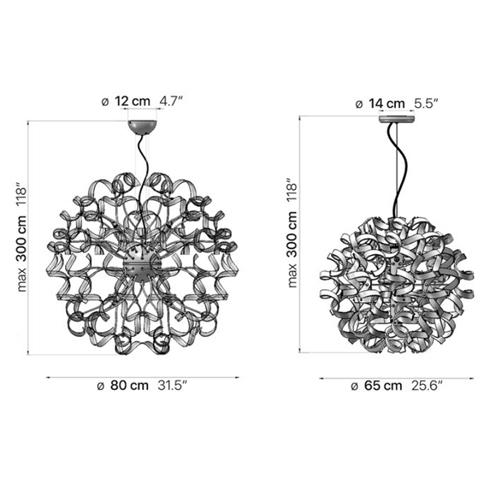 Metal Lux ML206.180.06 Astro 8 Light 31" Chandelier, Chrome and Amber Glass
