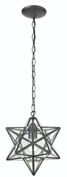 145-001 - Elk Lighting Oil Rubbed Bronze Star Mini Pendant