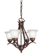 2019TZ - Kichler Bronze Dover 18" Wide 4 Light Mini Chandelier