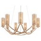 244C09ZG - Varaluz Casablanca 9 Light Gold Steel Chandelier