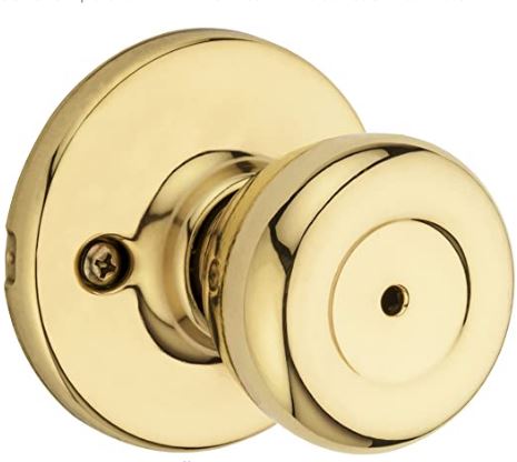 300T 3 6AL RCSV1 - Kwikset Tylo Polished Brass Privacy Door Knob