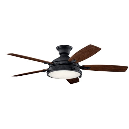 310018DBK - Kichler Lighting Hatteras Bay Black Distressed Led Ceiling Fan
